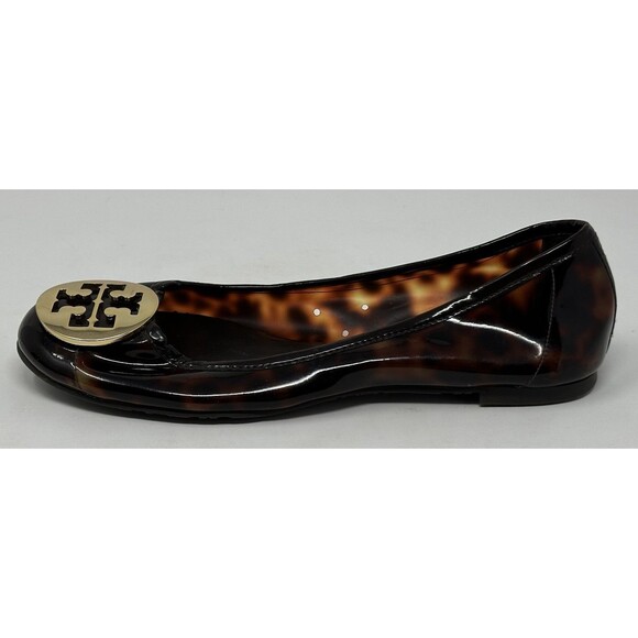 Tory Burch Tortoise Shell Reva Ballet Jelly Flats Women’s 6.5 Patent Leather - Picture 9 of 11